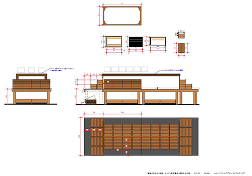 松川商店サンディ東花園店 木製什器図面